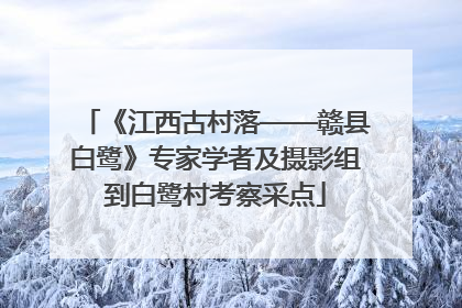 《江西古村落——赣县白鹭》专家学者及摄影组到白鹭村考察采点