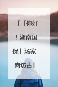 「你好！湖南国保」汤家岗访古