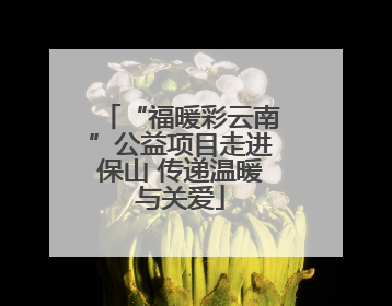 “福暖彩云南”公益项目走进保山 传递温暖与关爱