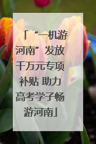 “一机游河南”发放千万元专项补贴 助力高考学子畅游河南