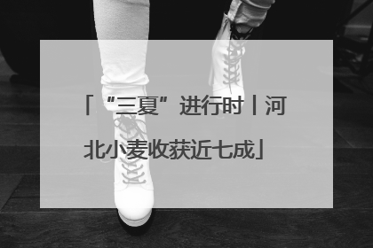 “三夏”进行时丨河北小麦收获近七成