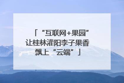 “互联网+果园”让桂林灌阳李子果香飘上“云端”