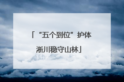 “五个到位”护体 淅川稳守山林