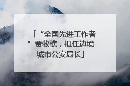 “全国先进工作者”贾牧樵，担任边境城市公安局长