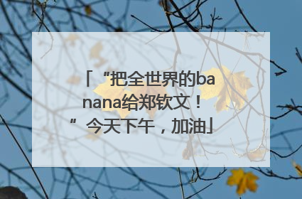 “把全世界的banana给郑钦文！”今天下午，加油
