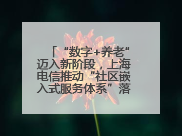 “数字+养老”迈入新阶段，上海电信推动“社区嵌入式服务体系”落地见效