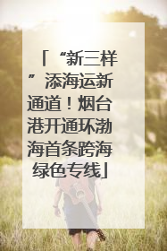 “新三样”添海运新通道！烟台港开通环渤海首条跨海绿色专线