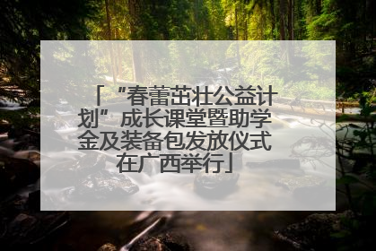 “春蕾茁壮公益计划”成长课堂暨助学金及装备包发放仪式在广西举行