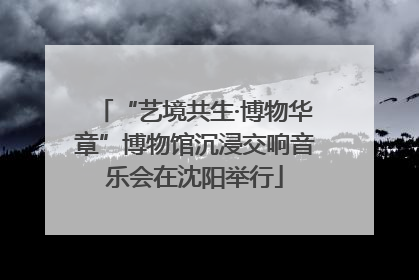 “艺境共生·博物华章”博物馆沉浸交响音乐会在沈阳举行