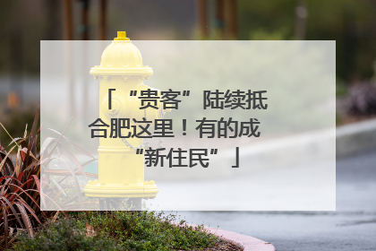 “贵客”陆续抵合肥这里！有的成“新住民”