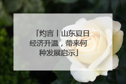 灼言丨山东夏日经济升温，带来何种发展启示