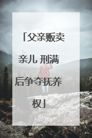 父亲贩卖亲儿 刑满后争夺抚养权