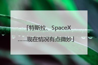 特斯拉、SpaceX……现在情况有点微妙