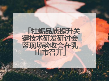 牡蛎品质提升关键技术研发研讨会暨现场验收会在乳山市召开