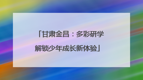 甘肃金昌：多彩研学解锁少年成长新体验
