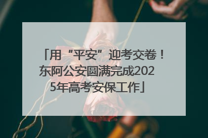 用“平安”迎考交卷！东阿公安圆满完成2025年高考安保工作