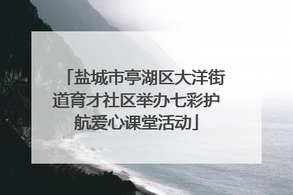 盐城市亭湖区大洋街道育才社区举办七彩护航爱心课堂活动