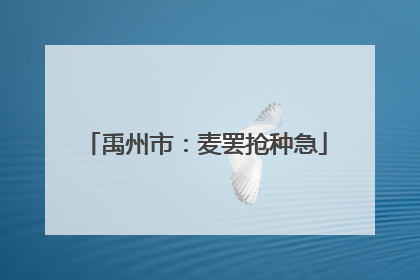禹州市：麦罢抢种急