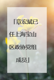章宏斌已任上海宝山区政协党组成员
