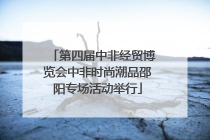 第四届中非经贸博览会中非时尚潮品邵阳专场活动举行