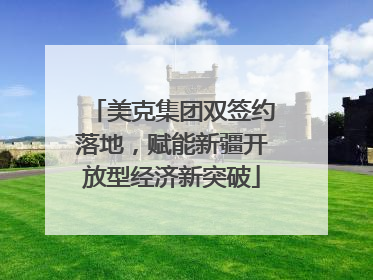美克集团双签约落地，赋能新疆开放型经济新突破