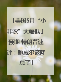 美国5月“小非农”大幅低于预期 特朗普速评：鲍威尔该降息了