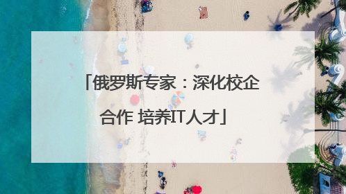 俄罗斯专家：深化校企合作 培养IT人才