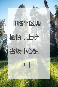 临平区塘栖镇，上榜省级中心镇！