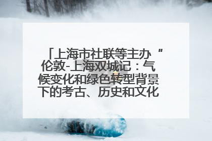 上海市社联等主办“伦敦-上海双城记：气候变化和绿色转型背景下的考古、历史和文化遗产”学术对话