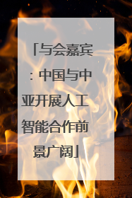 与会嘉宾：中国与中亚开展人工智能合作前景广阔