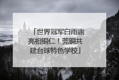 世界冠军白雨露亮相铜仁！莞铜共建台球特色学校