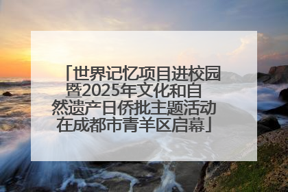 世界记忆项目进校园暨2025年文化和自然遗产日侨批主题活动在成都市青羊区启幕