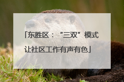 东胜区：“三双”模式让社区工作有声有色
