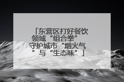东营区打好餐饮领域“组合拳” 守护城市“烟火气”与“生态味”