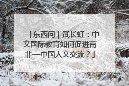 东西问｜武长虹：中文国际教育如何促进南非—中国人文交流？
