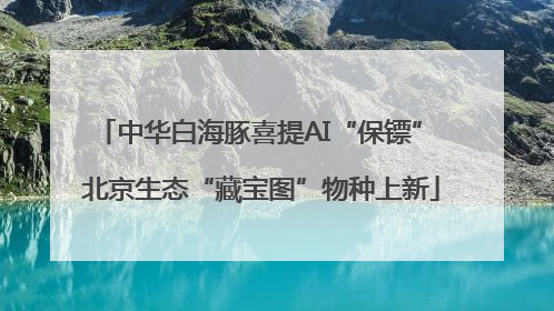 中华白海豚喜提AI“保镖” 北京生态“藏宝图”物种上新