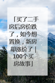 买了二手房后房价跌了，如今想置换，新房却涨价了｜100个买房故事