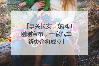 事关长安、东风！刚刚宣布，一家汽车新央企将成立