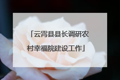 云霄县县长调研农村幸福院建设工作