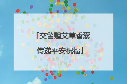 交警赠艾草香囊 传递平安祝福