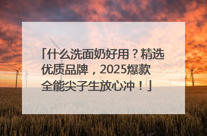 什么洗面奶好用？精选优质品牌，2025爆款全能尖子生放心冲！