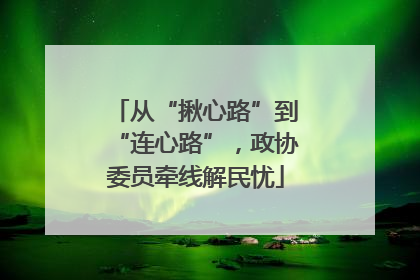 从“揪心路”到“连心路”，政协委员牵线解民忧