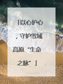 以心护心，守护雪域高原“生命之脉”