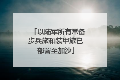 以陆军所有常备步兵旅和装甲旅已部署至加沙
