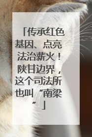 传承红色基因、点亮法治薪火！陕甘边界，这个司法所也叫“南梁”