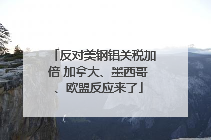 反对美钢铝关税加倍 加拿大、墨西哥、欧盟反应来了