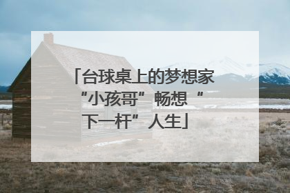 台球桌上的梦想家 “小孩哥”畅想“下一杆”人生