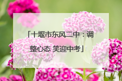 十堰市东风二中：调整心态 笑迎中考