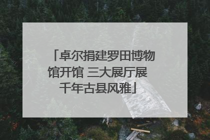卓尔捐建罗田博物馆开馆 三大展厅展千年古县风雅