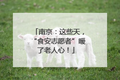 南京：这些天，“食安志愿者”暖了老人心！
